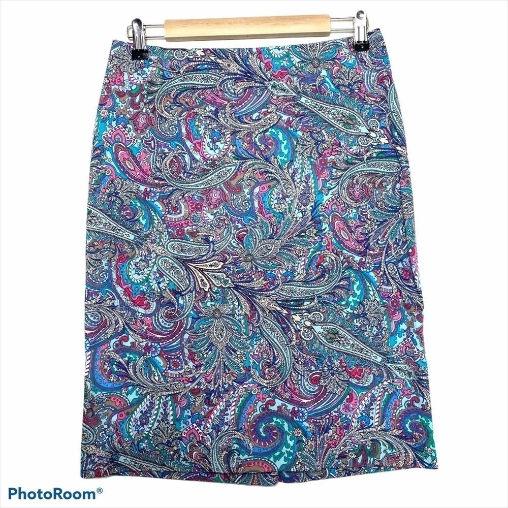 Talbots women’s pencil skirt floral career wear 4